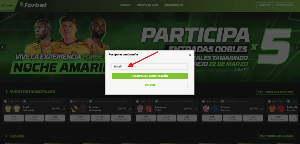 forbet iniciar sesión